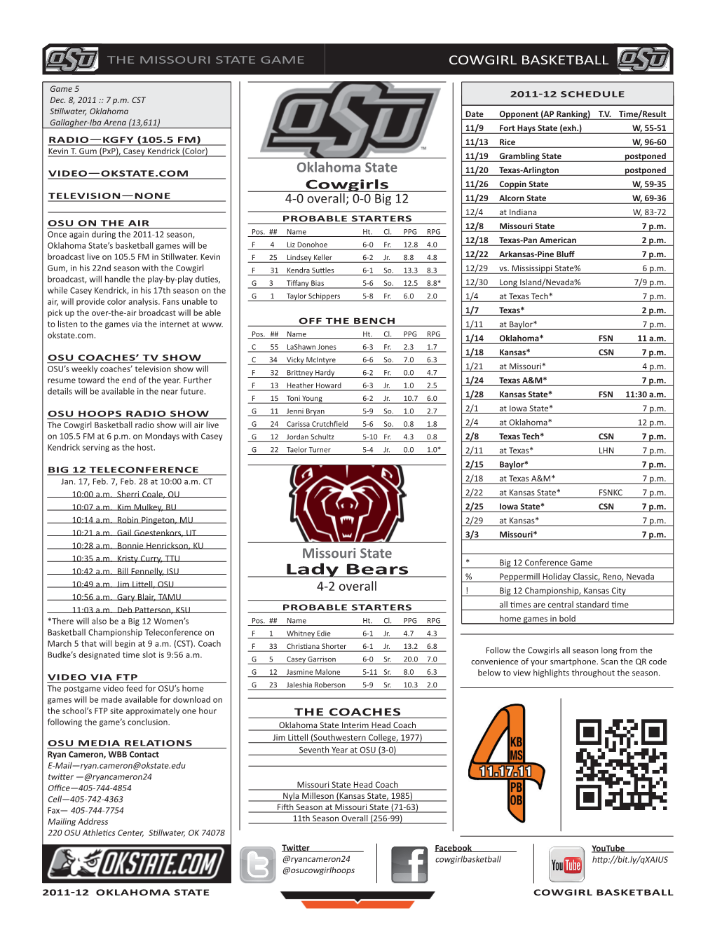 Lady Bears % Peppermill Holiday Classic, Reno, Nevada 10:49 A.M