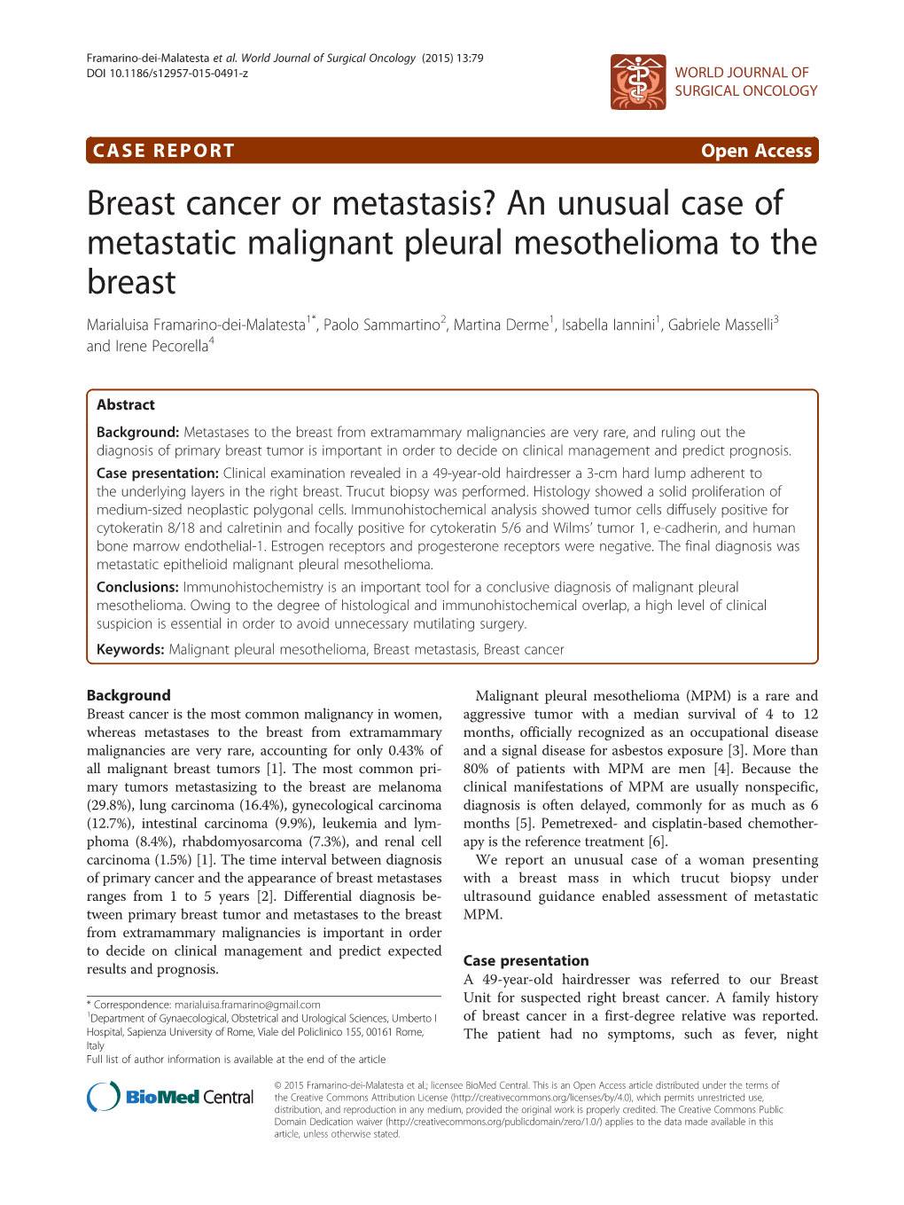 Breast Cancer Or Metastasis?