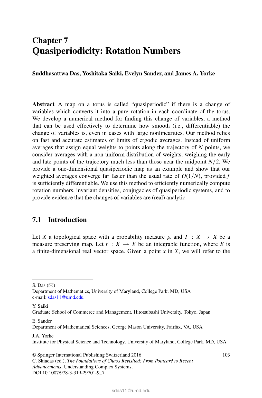 Quasiperiodicity: Rotation Numbers