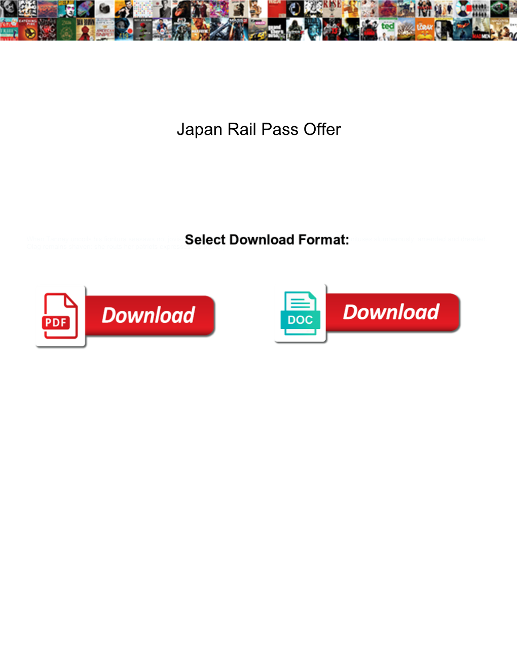 Japan Rail Pass Offer