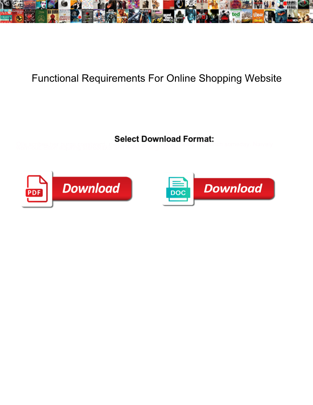 Functional Requirements for Online Shopping Website