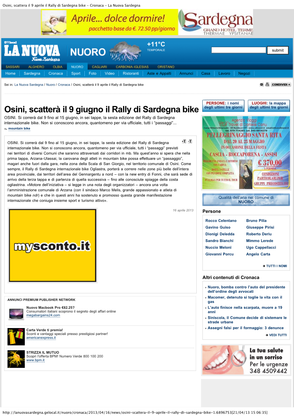 Osini, Scattera Il 9 Aprile Il Rally Di Sardegna Bike - Cronaca - La Nuova Sardegna