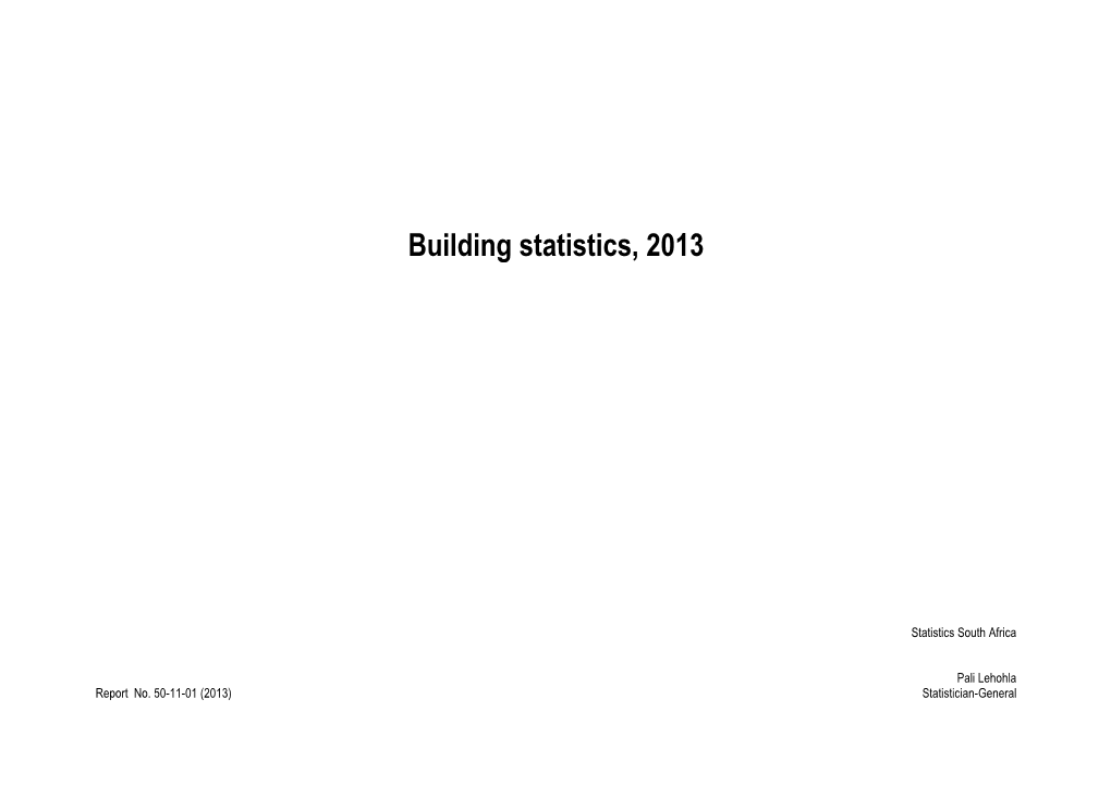 Building Statistics, 2013