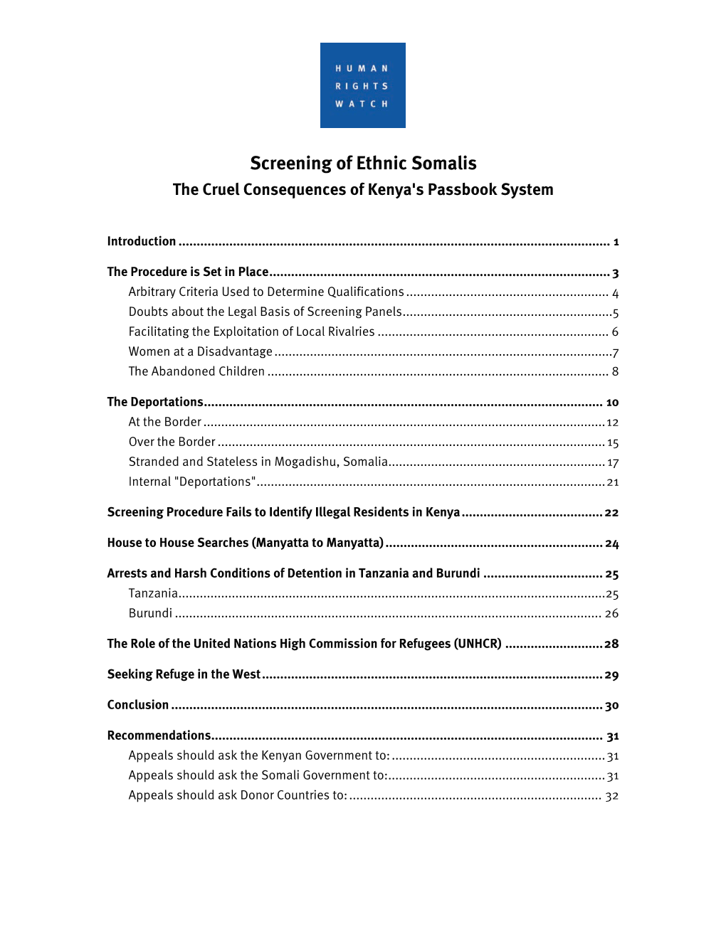 Somalis the Cruel Consequences of Kenya's Passbook System