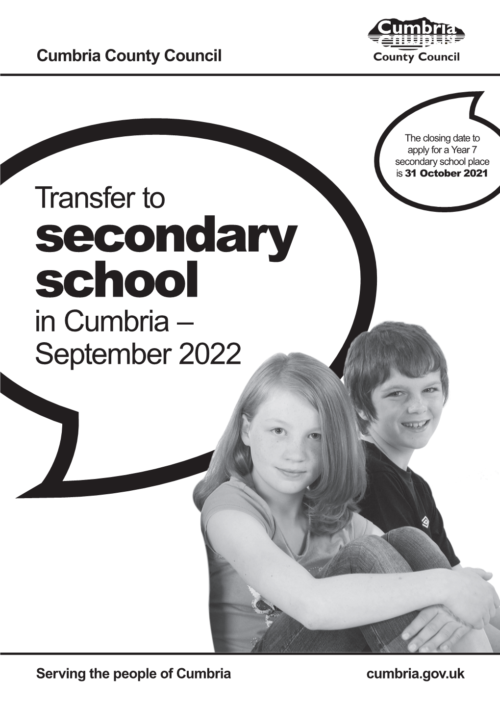 Transfer to Secondary School in Cumbria – September 2022
