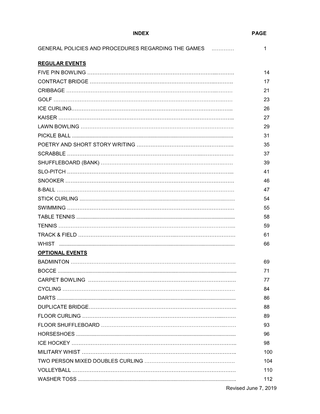 SSFA Rulebook