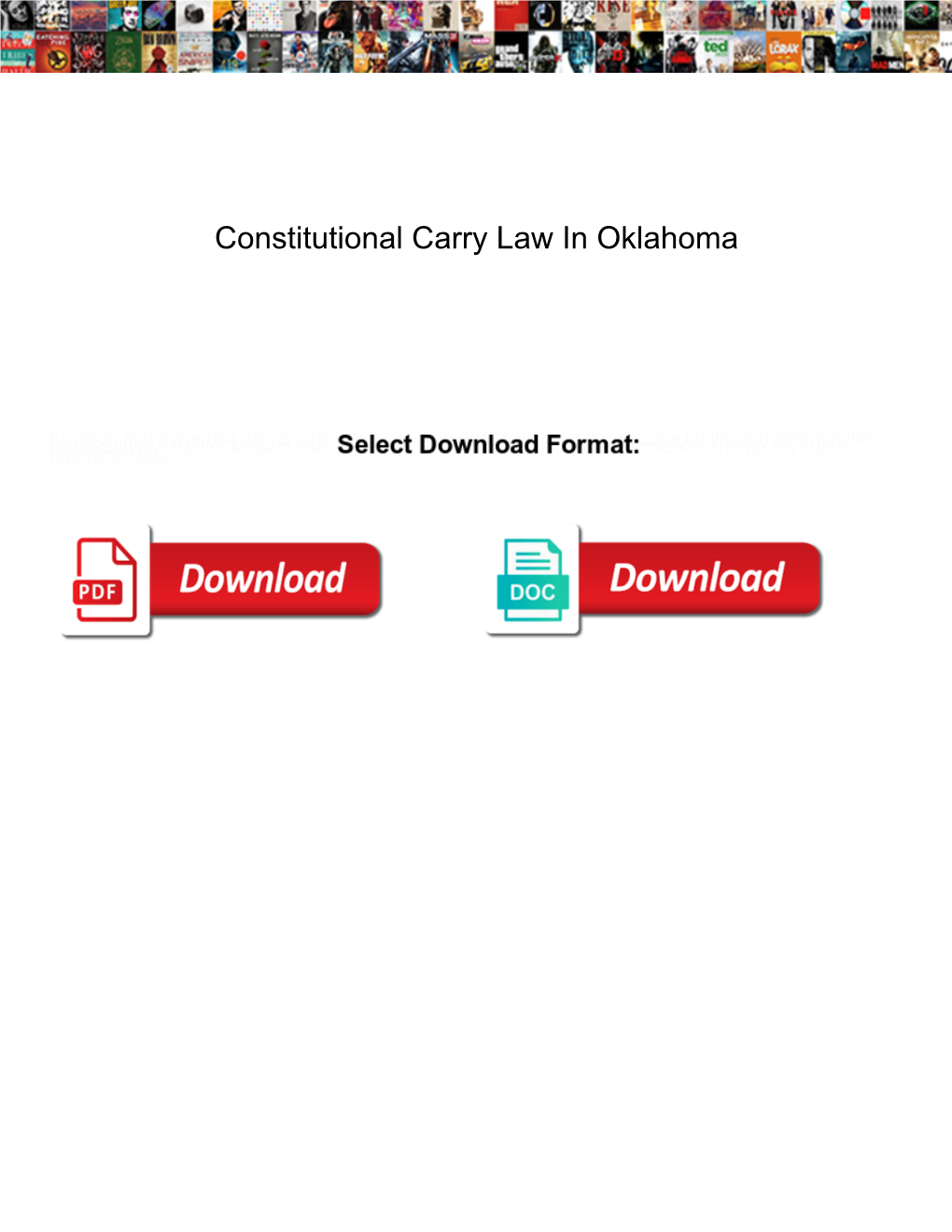 Constitutional Carry Law in Oklahoma