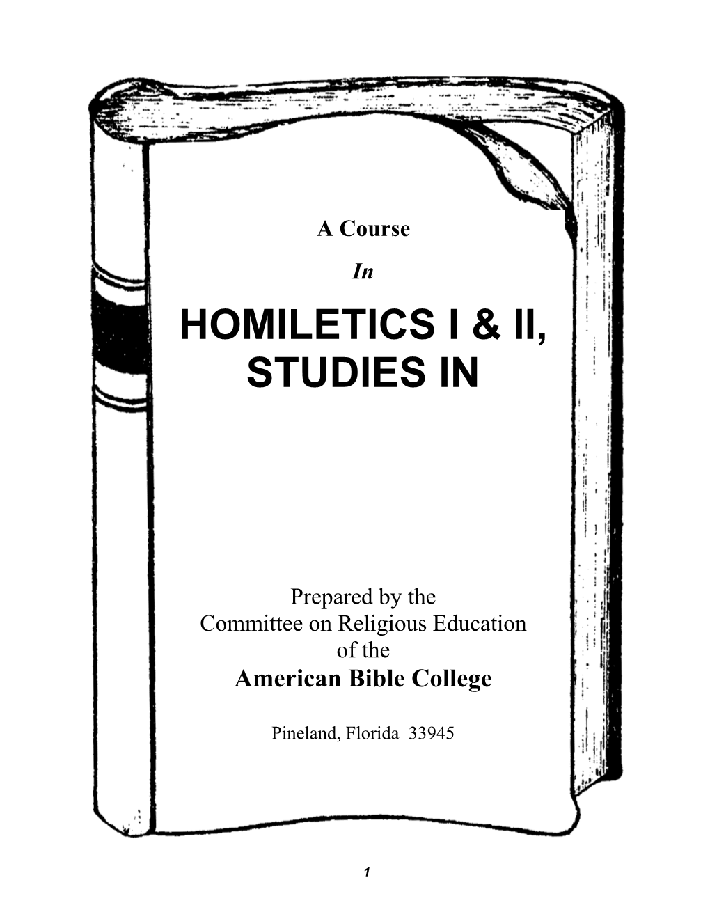 Homiletics I & Ii, Studies In