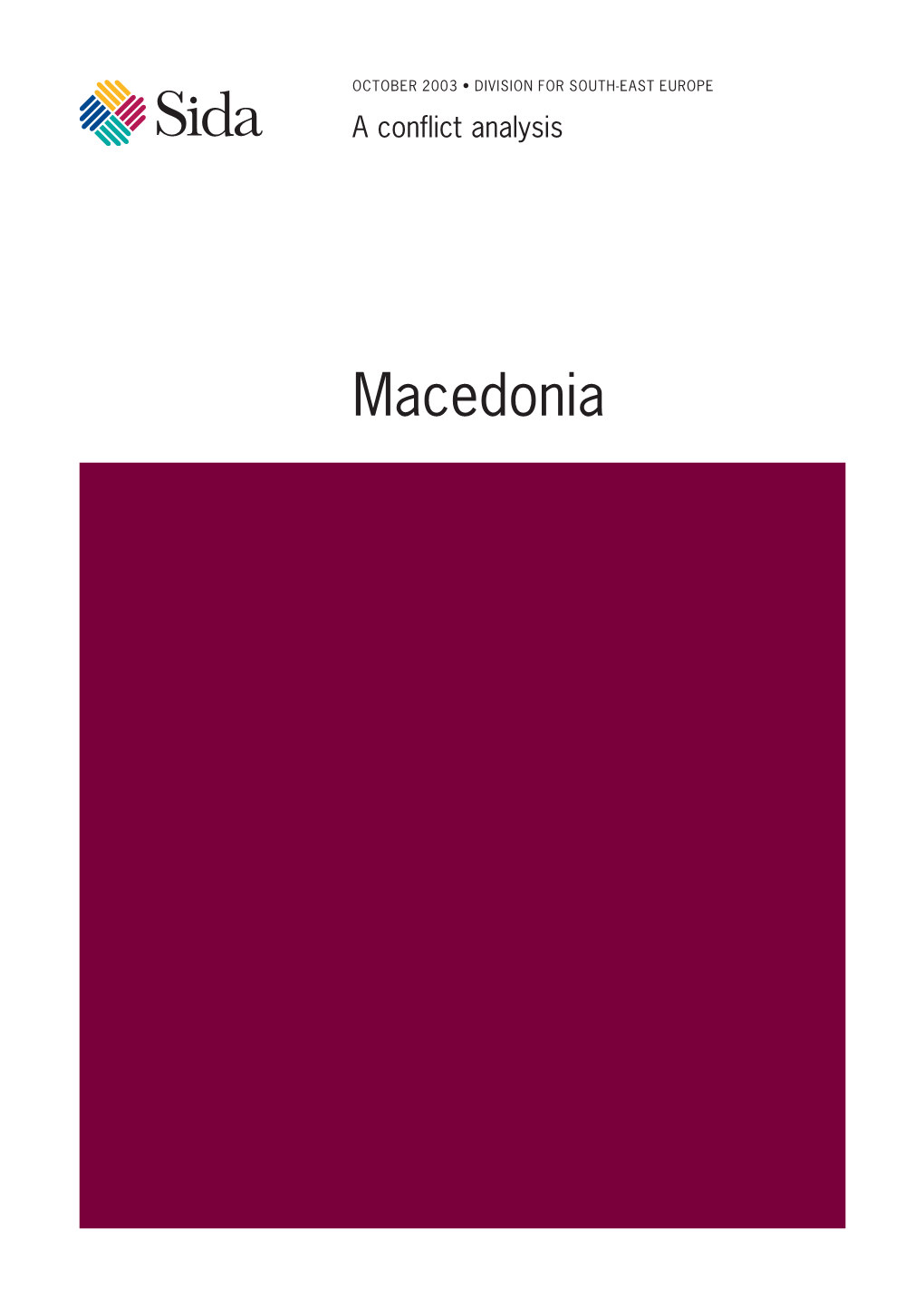 Macedonia a Conflict Analysis