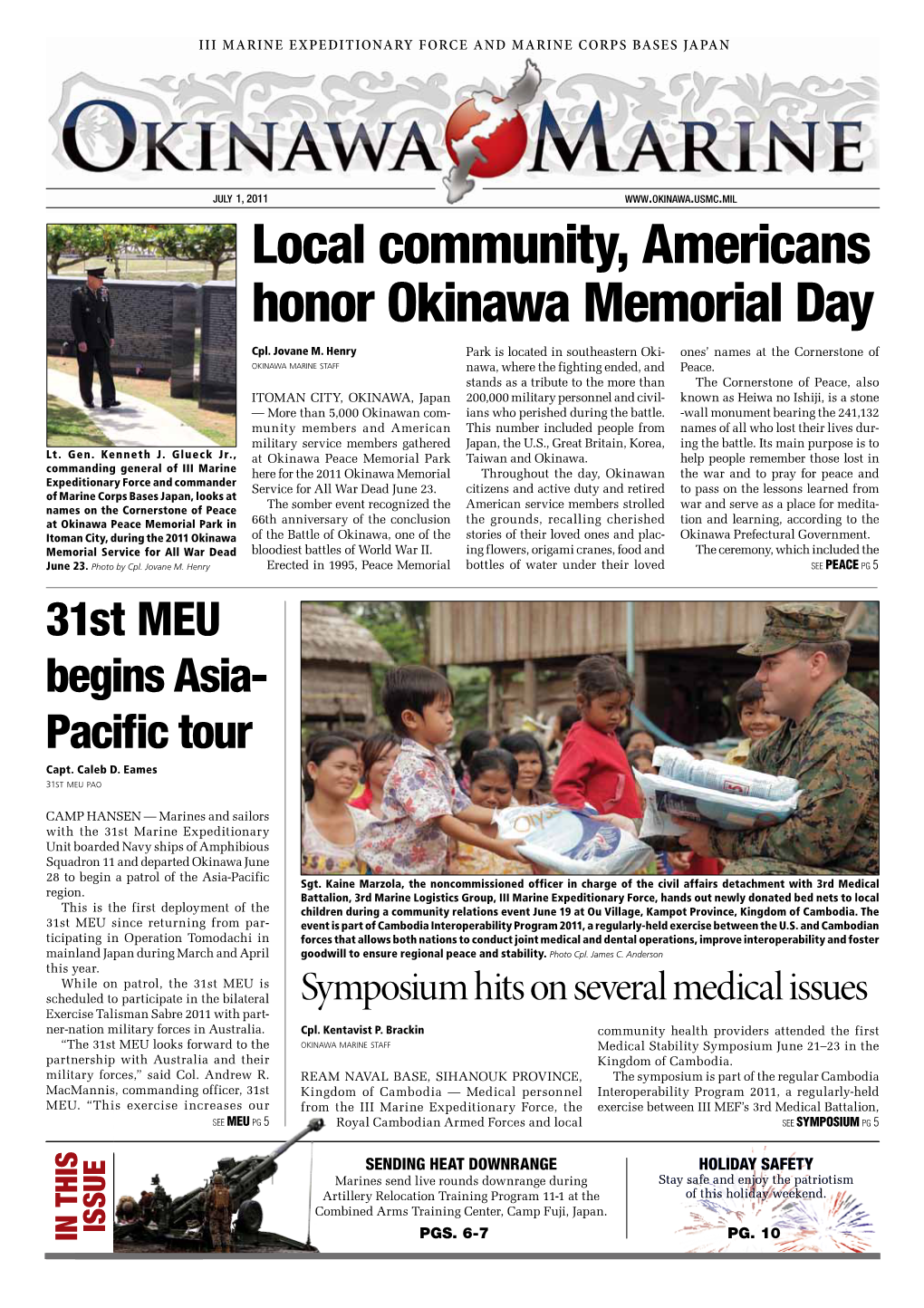 Local Community, Americans Honor Okinawa Memorial Day Cpl