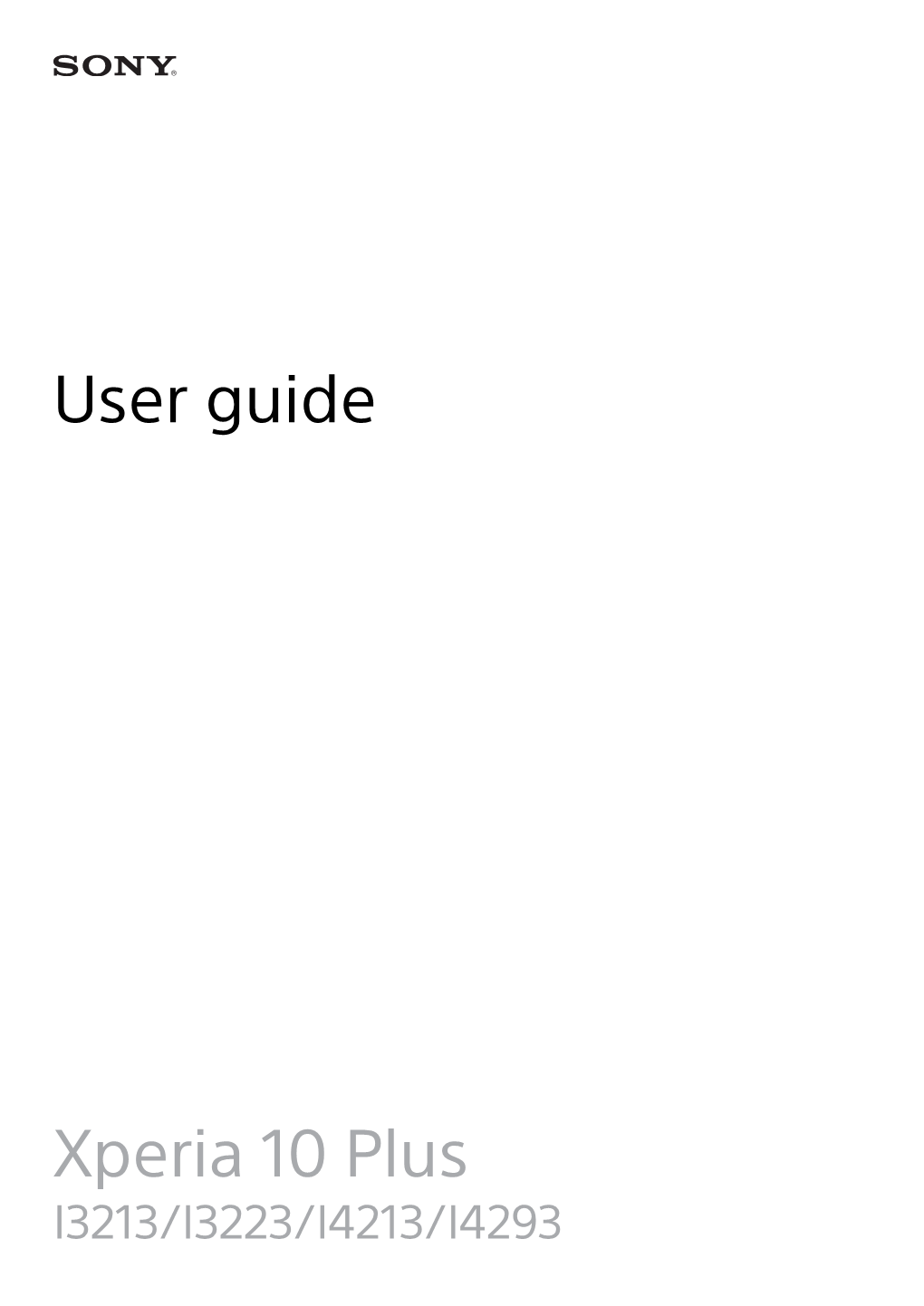 User Guide Xperia 10 Plus