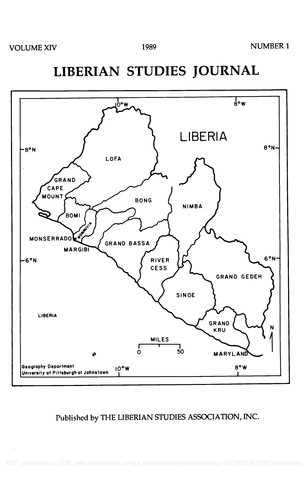 Volume Xiv 1989 Number 1 Liberian Studies Journal -8