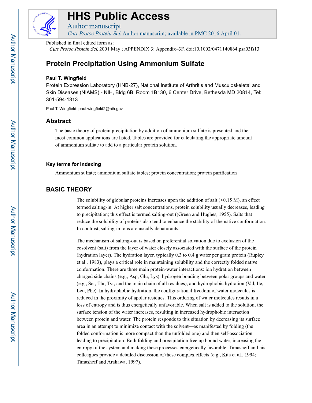 Protein Precipitation Using Ammonium Sulfate