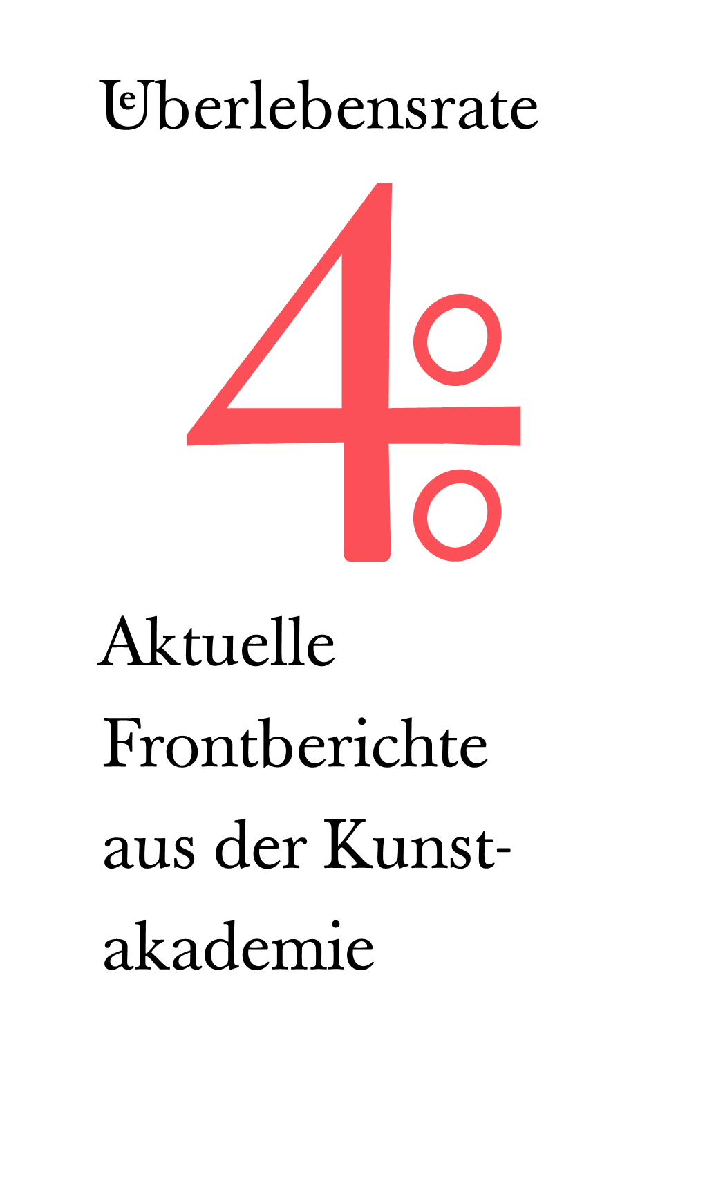 Aktuelle Frontberichte Aus Der Kunst- Akademie Uberlebensrate