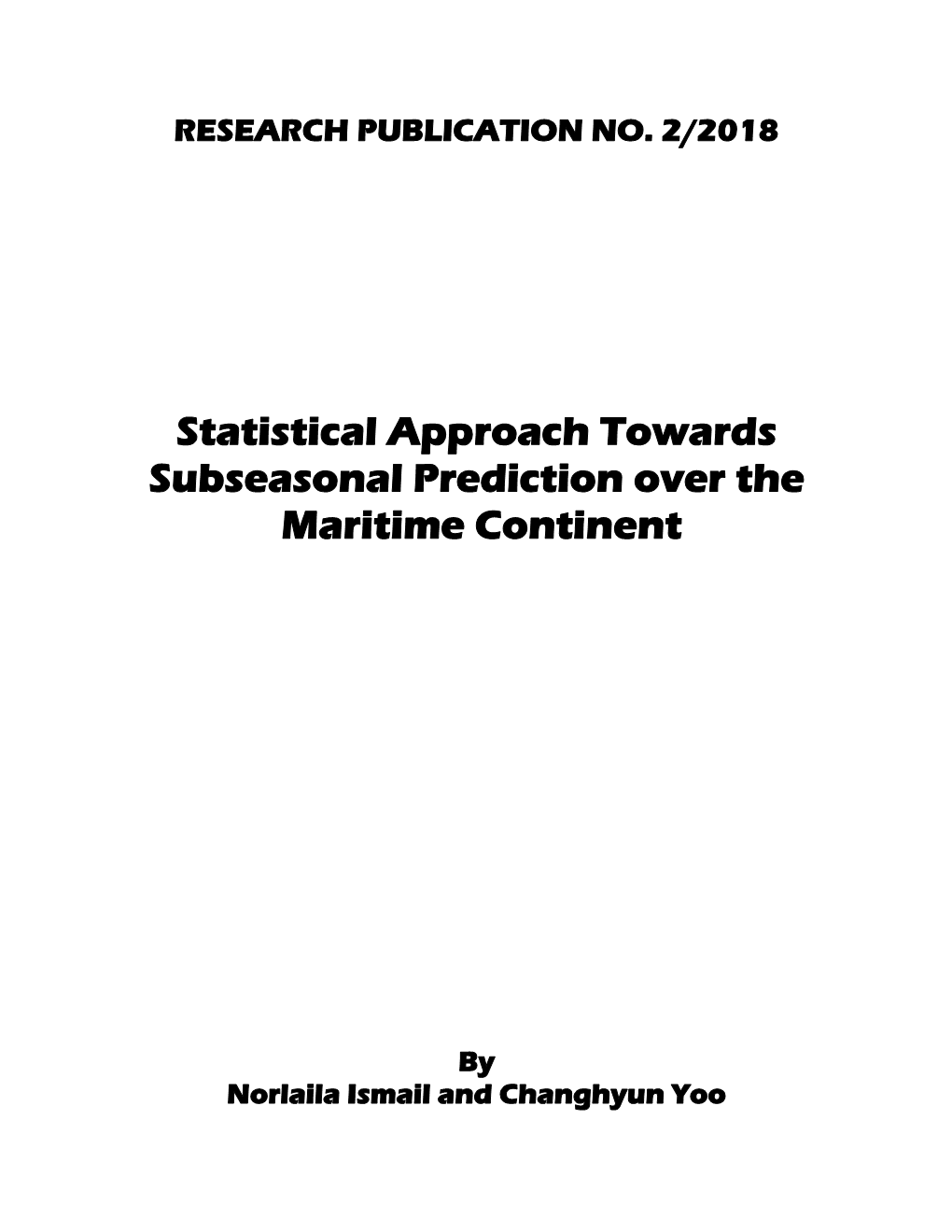 Statistical Approach Towards Subseasonal Prediction Over the Maritime Continent