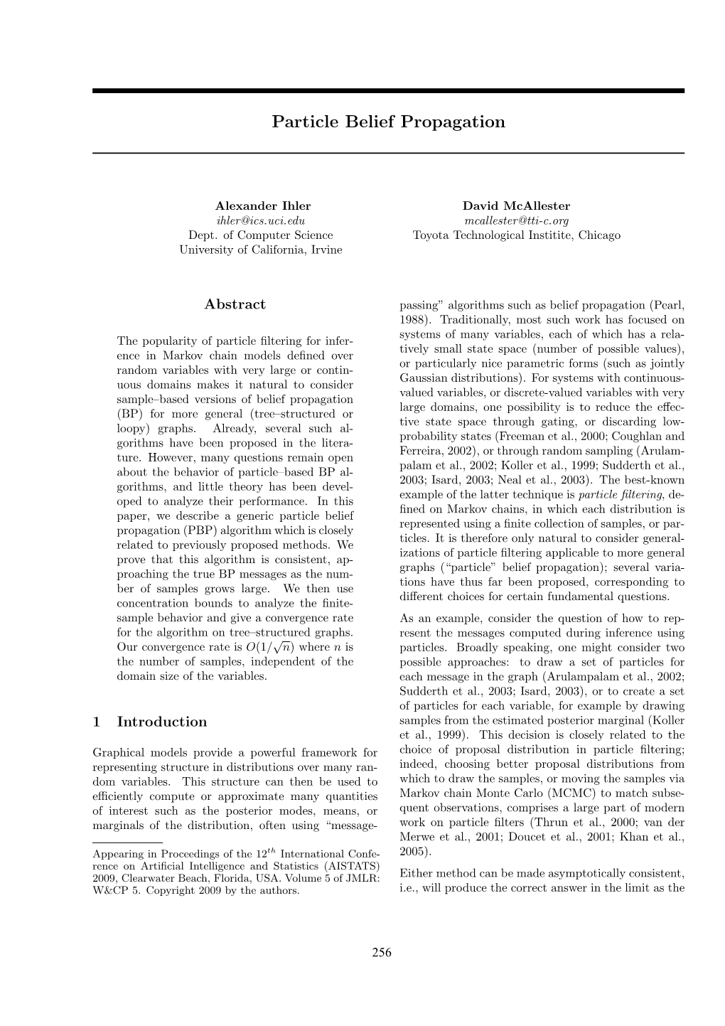 Particle Belief Propagation