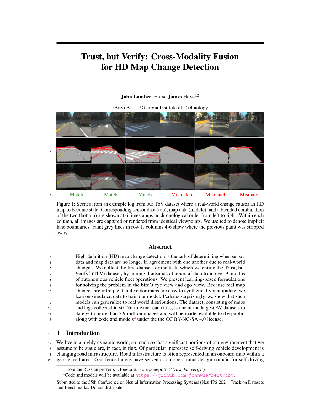 Trust, but Verify: Cross-Modality Fusion for HD Map Change Detection
