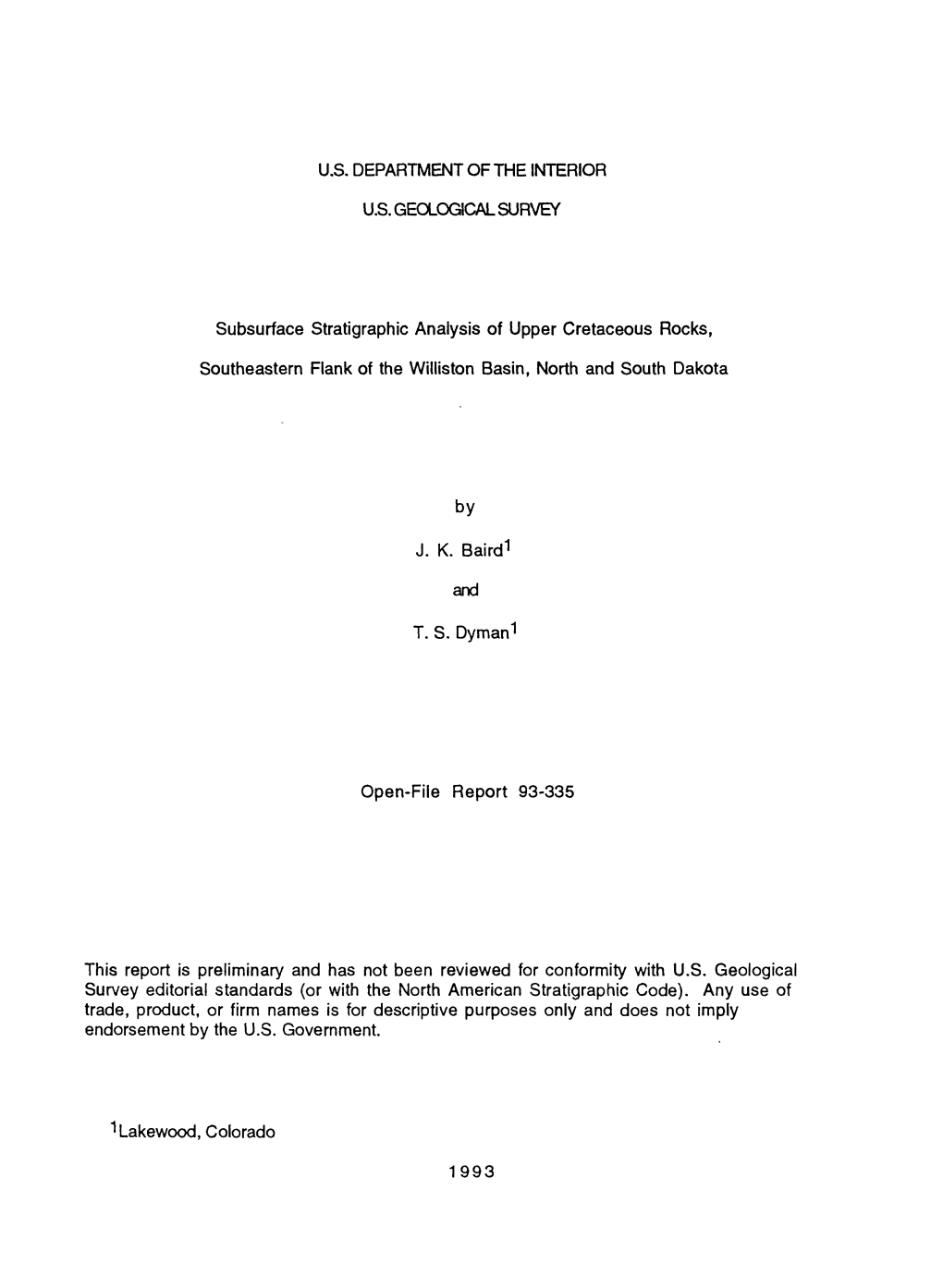 Subsurface Stratigraphic Analysis of Upper Cretaceous Rocks