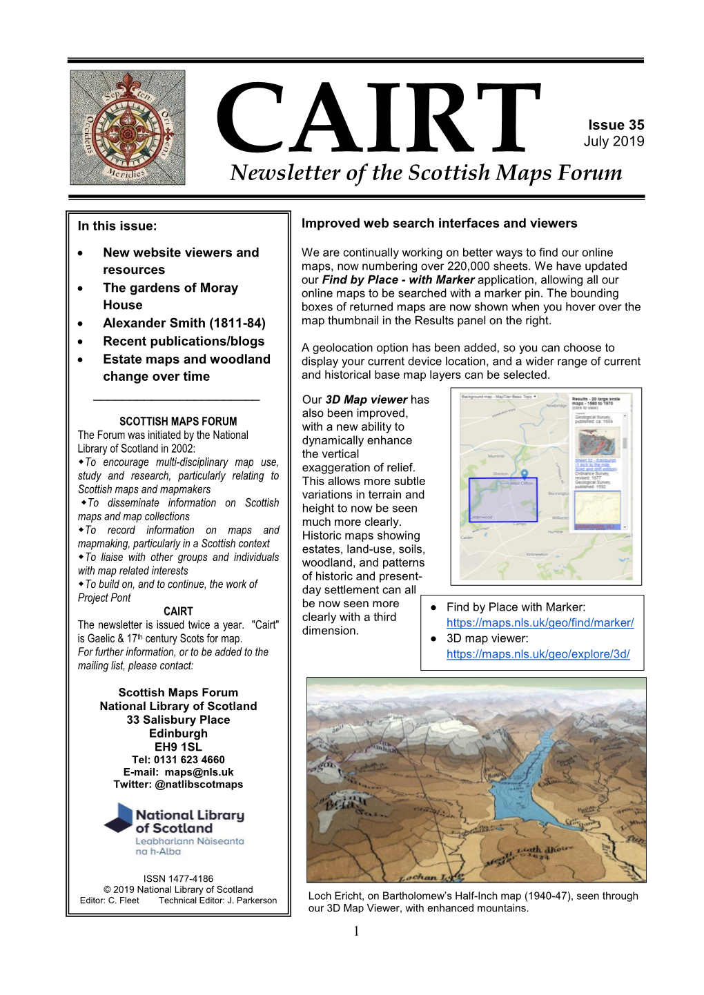 Newsletter of the Scottish Maps Forum