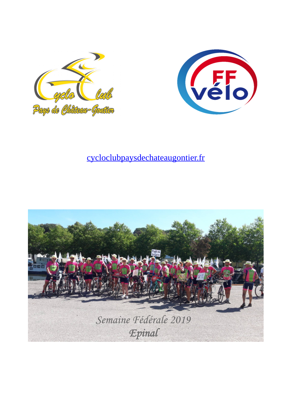 Semaine Fédérale 2019 Epinal PARCOURS 2019