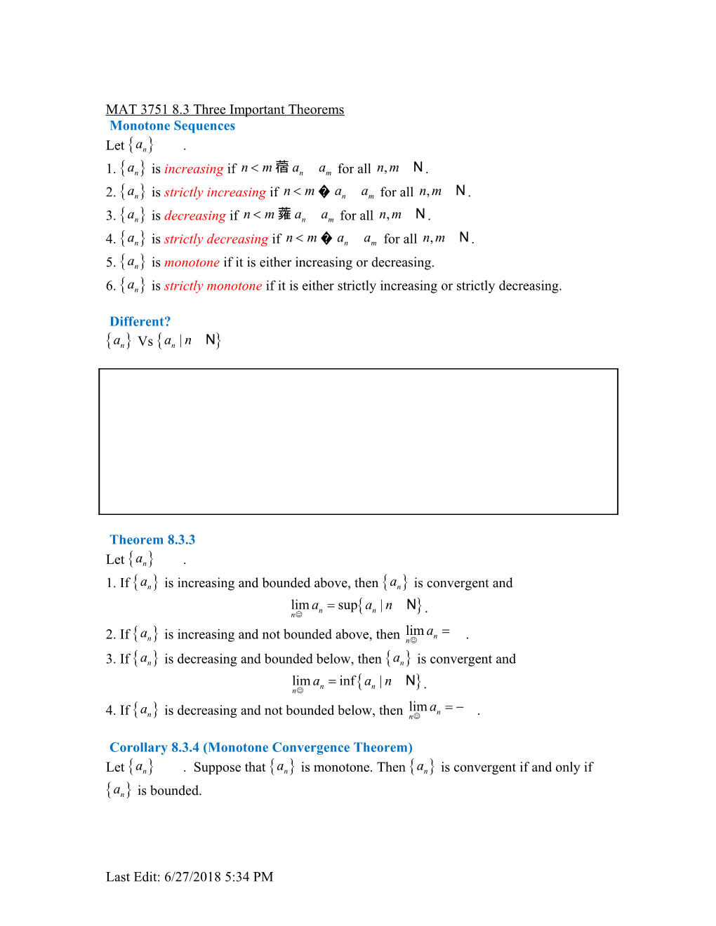 MAT 37518.3Three Important Theorems