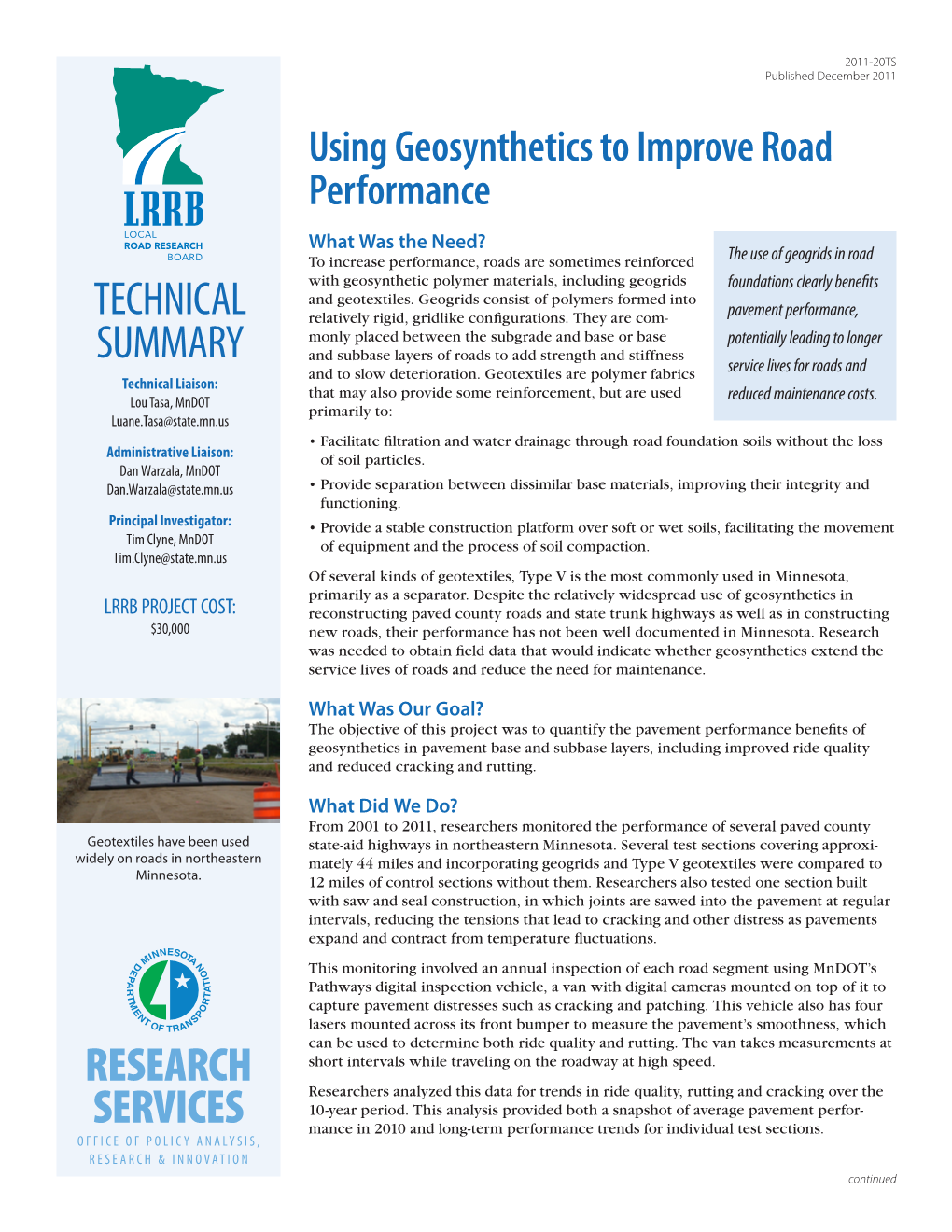 Using Geosynthetics to Improve Road Performance