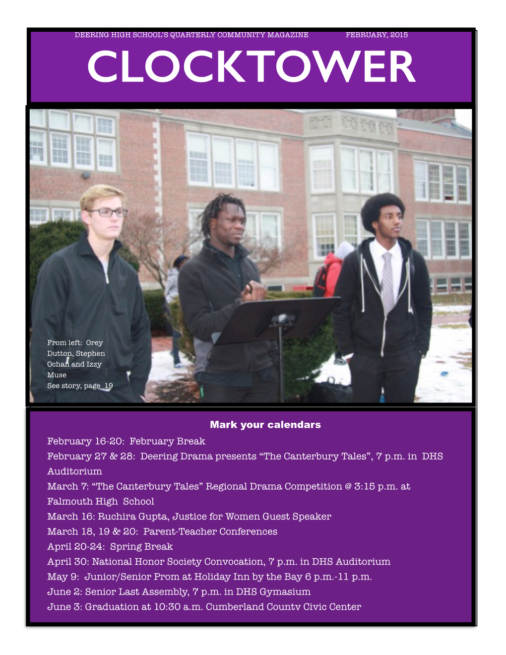 February 15 Clocktower Draft Copy