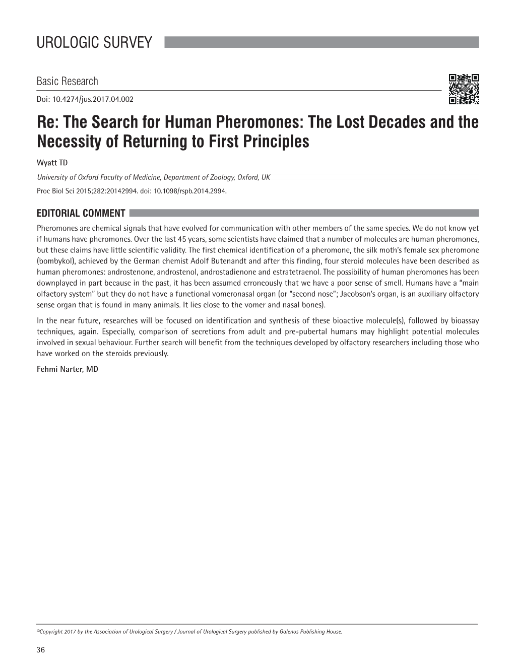 Re: the Search for Human Pheromones: the Lost Decades