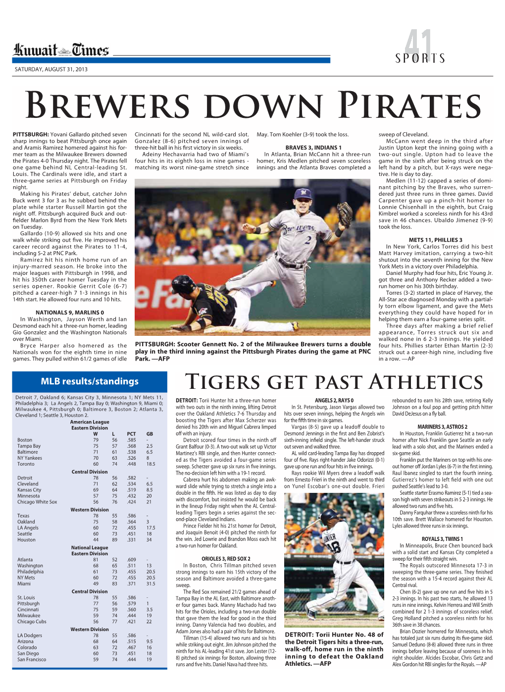 Brewers Down Pirates