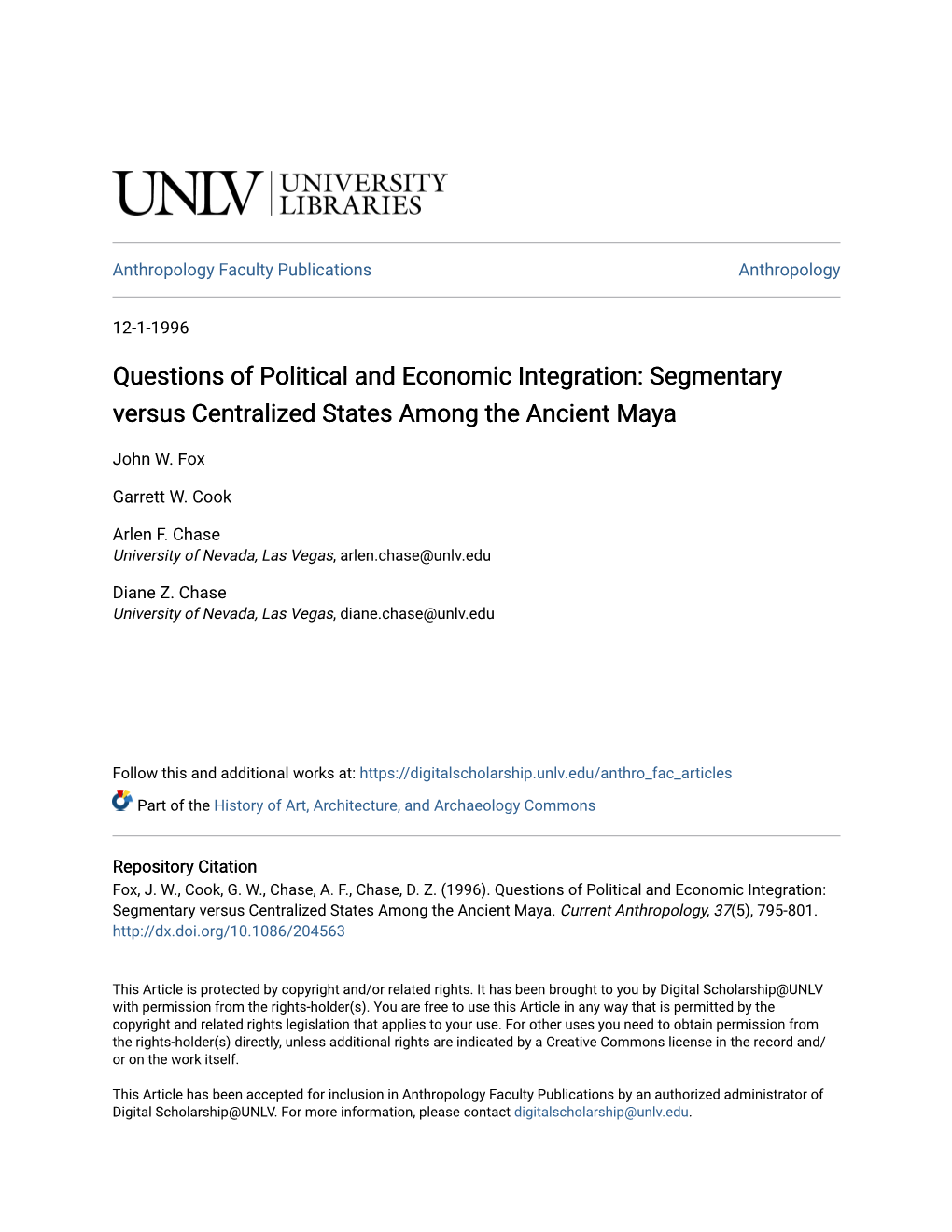 Segmentary Versus Centralized States Among the Ancient Maya