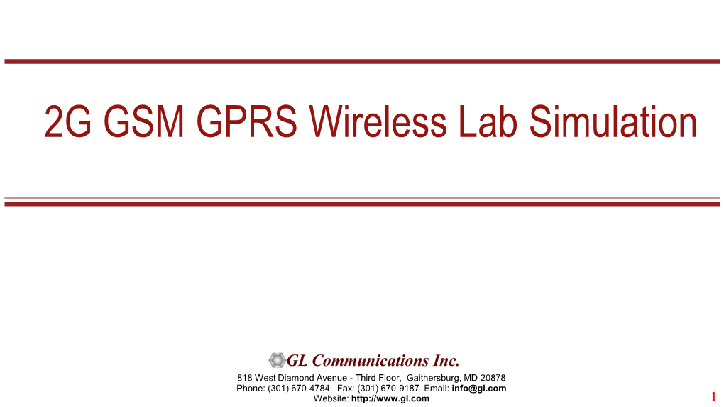 2G GSM GPRS Wireless Lab Simulation Presentation