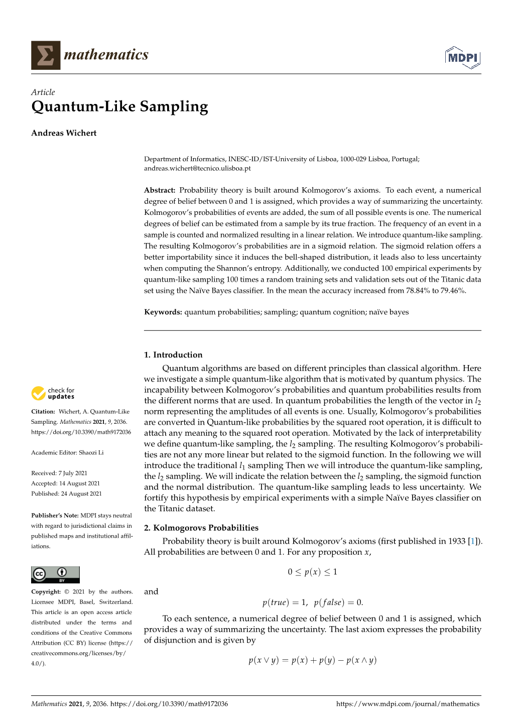 Quantum-Like Sampling