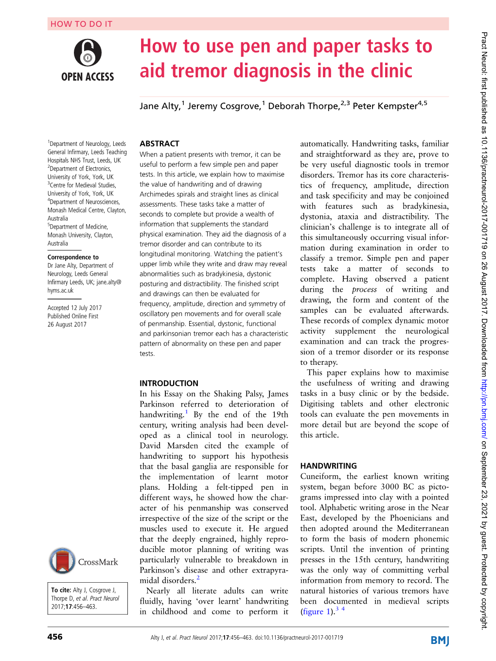 How to Use Pen and Paper Tasks to Aid Tremor Diagnosis in the Clinic