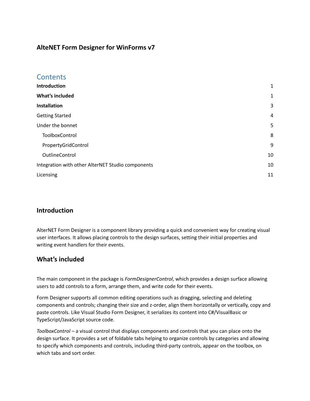 Form Designer for Winforms V7