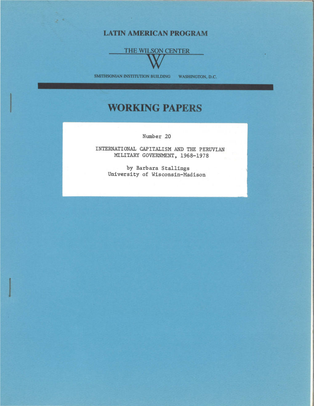 Working Papers