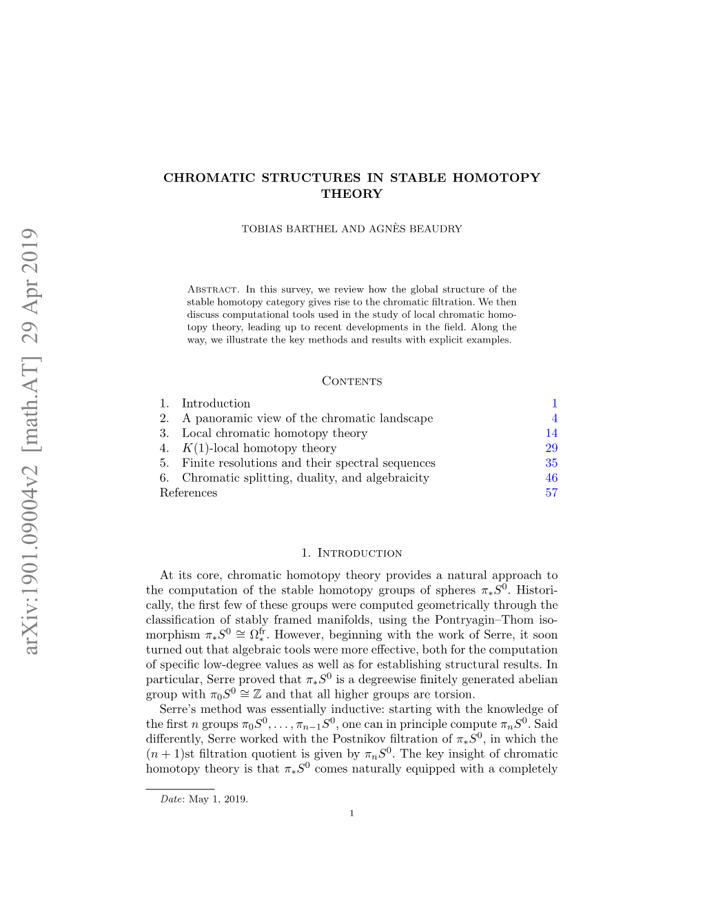 Chromatic Structures in Stable Homotopy Theory