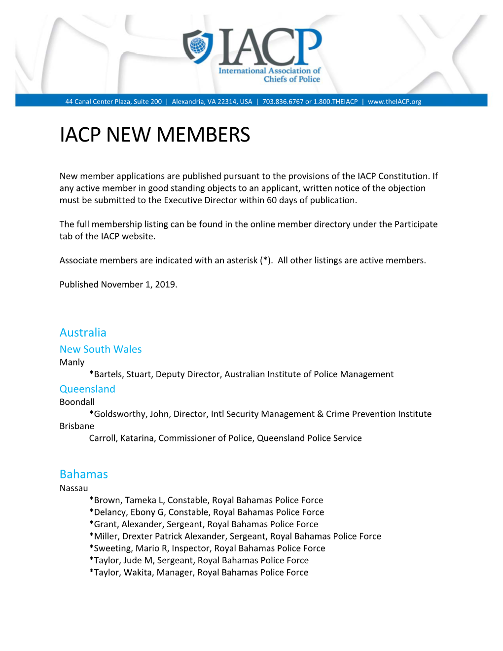 Iacp New Members