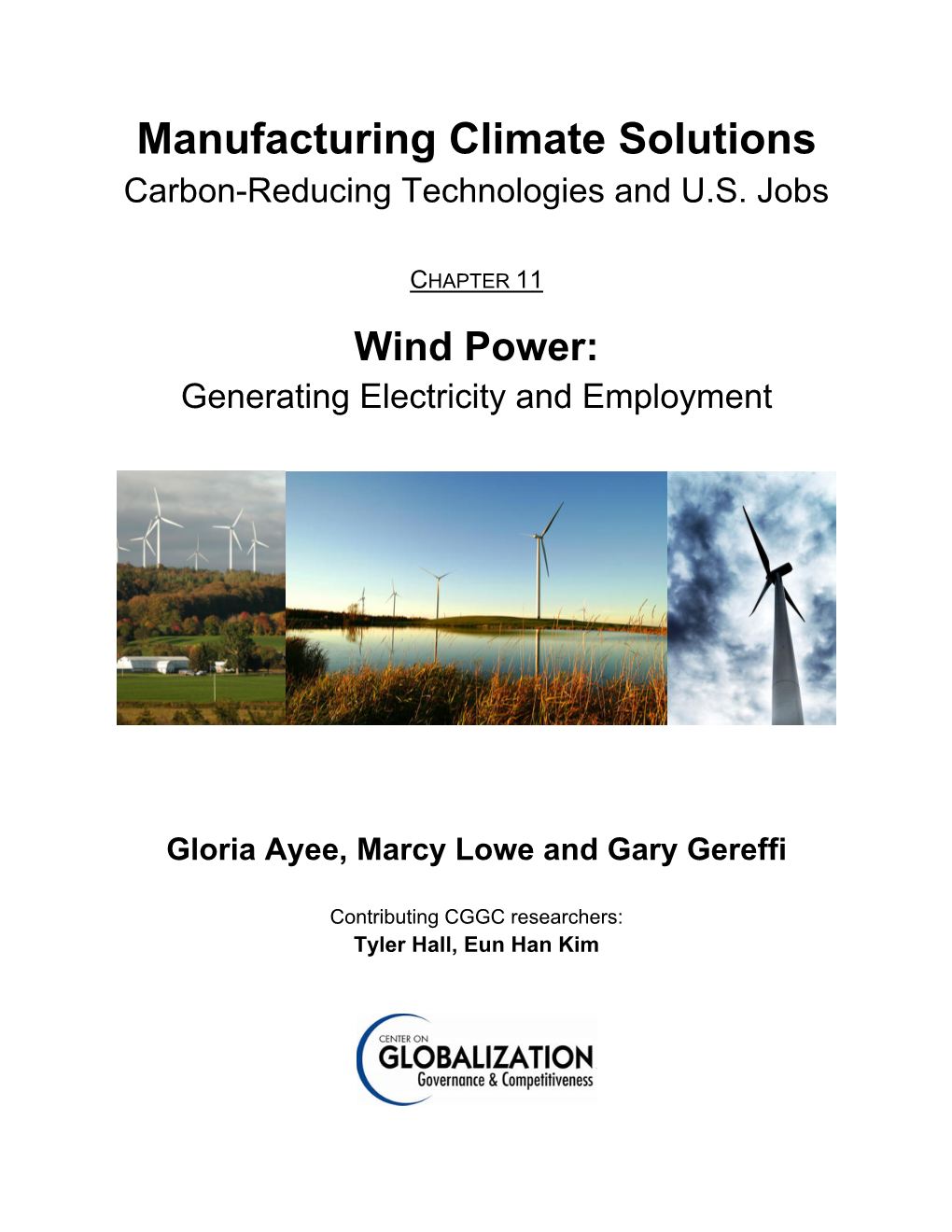 Manufacturing Climate Solutions Carbon-Reducing Technologies and U.S