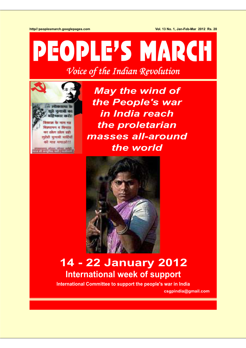 Let's Stand Against the Indian State's War on People
