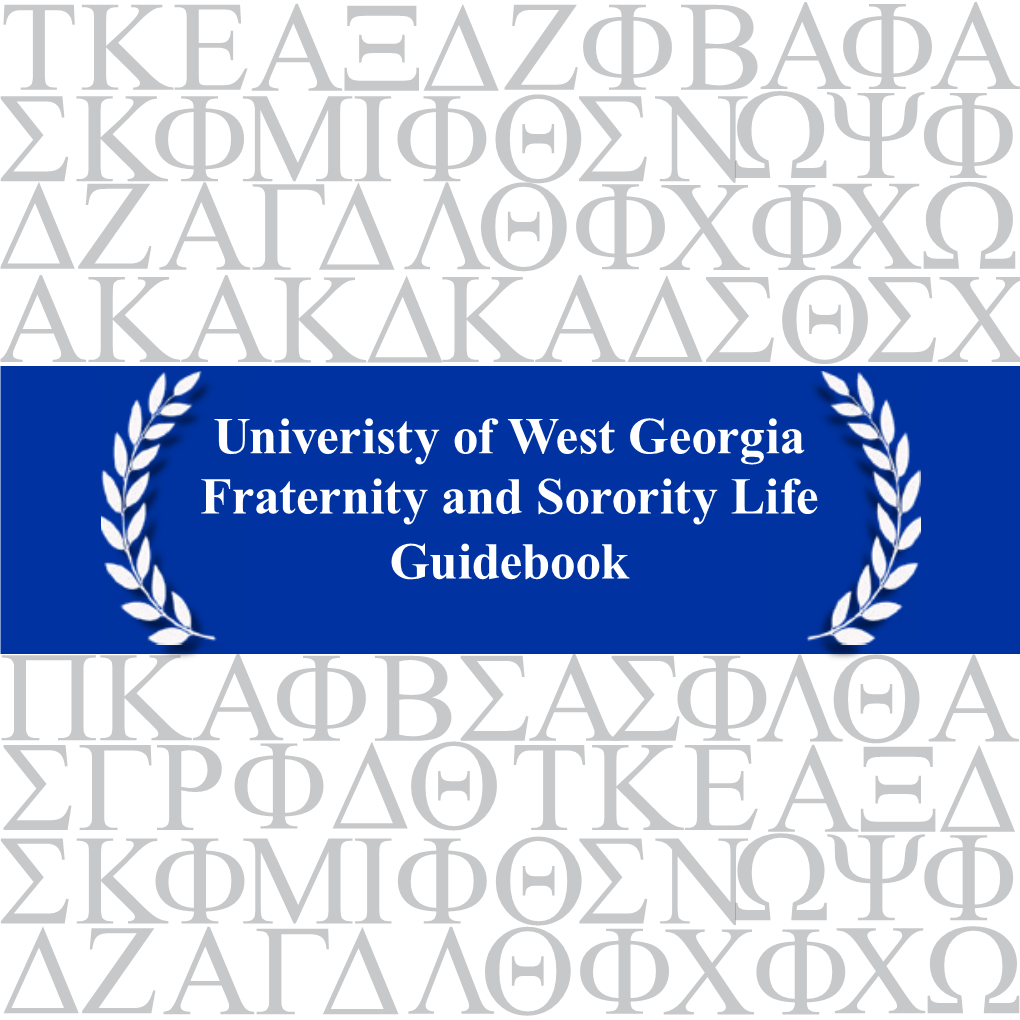 Univeristy of West Georgia Fraternity and Sorority Life Guidebook