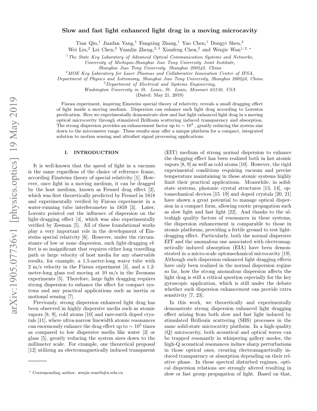 Slow and Fast Light Enhanced Light Drag in a Moving Microcavity