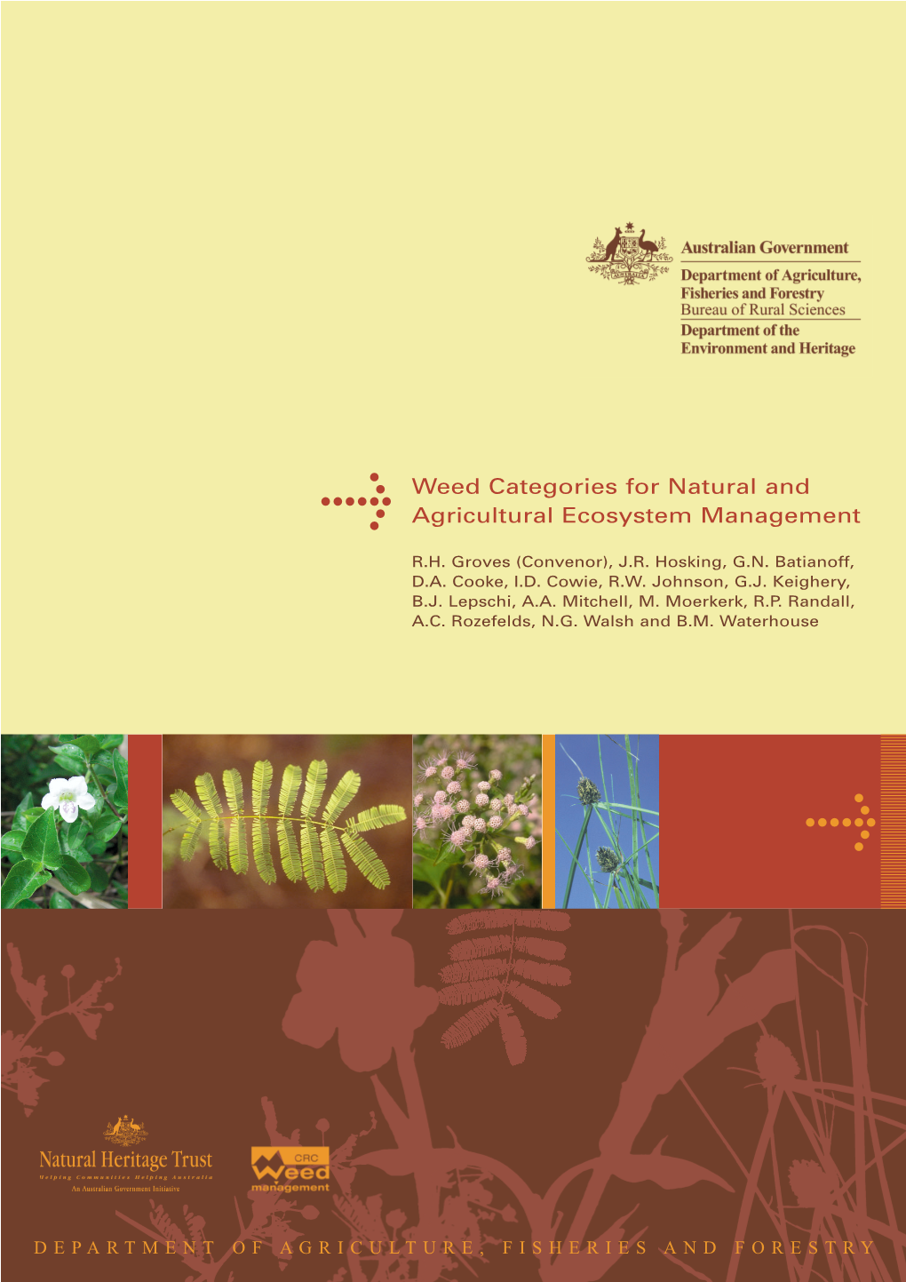 Weed Categories for Natural and Agricultural Ecosystem Management