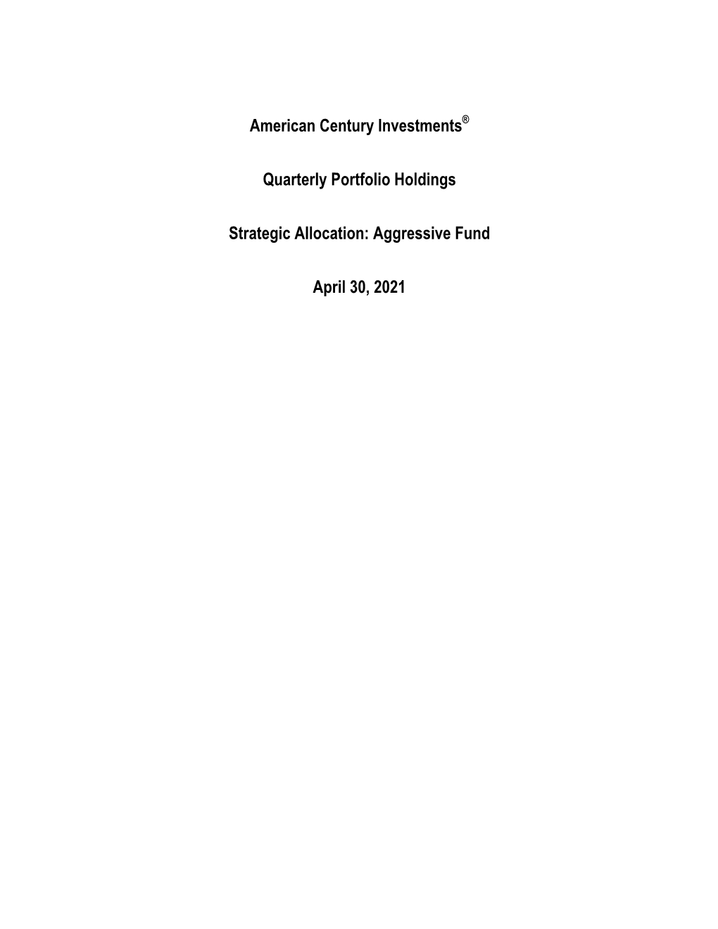 Quarterly Fiscal Holdings