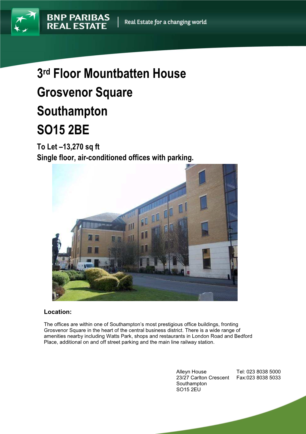 Southampton Grosvenor Square Mountbatten House