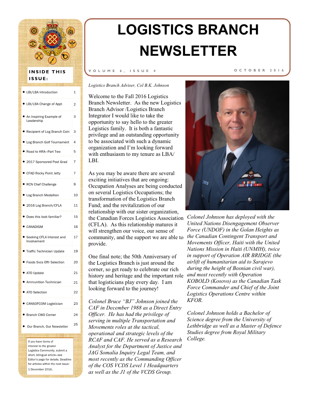 Logistics Branch Newsletter