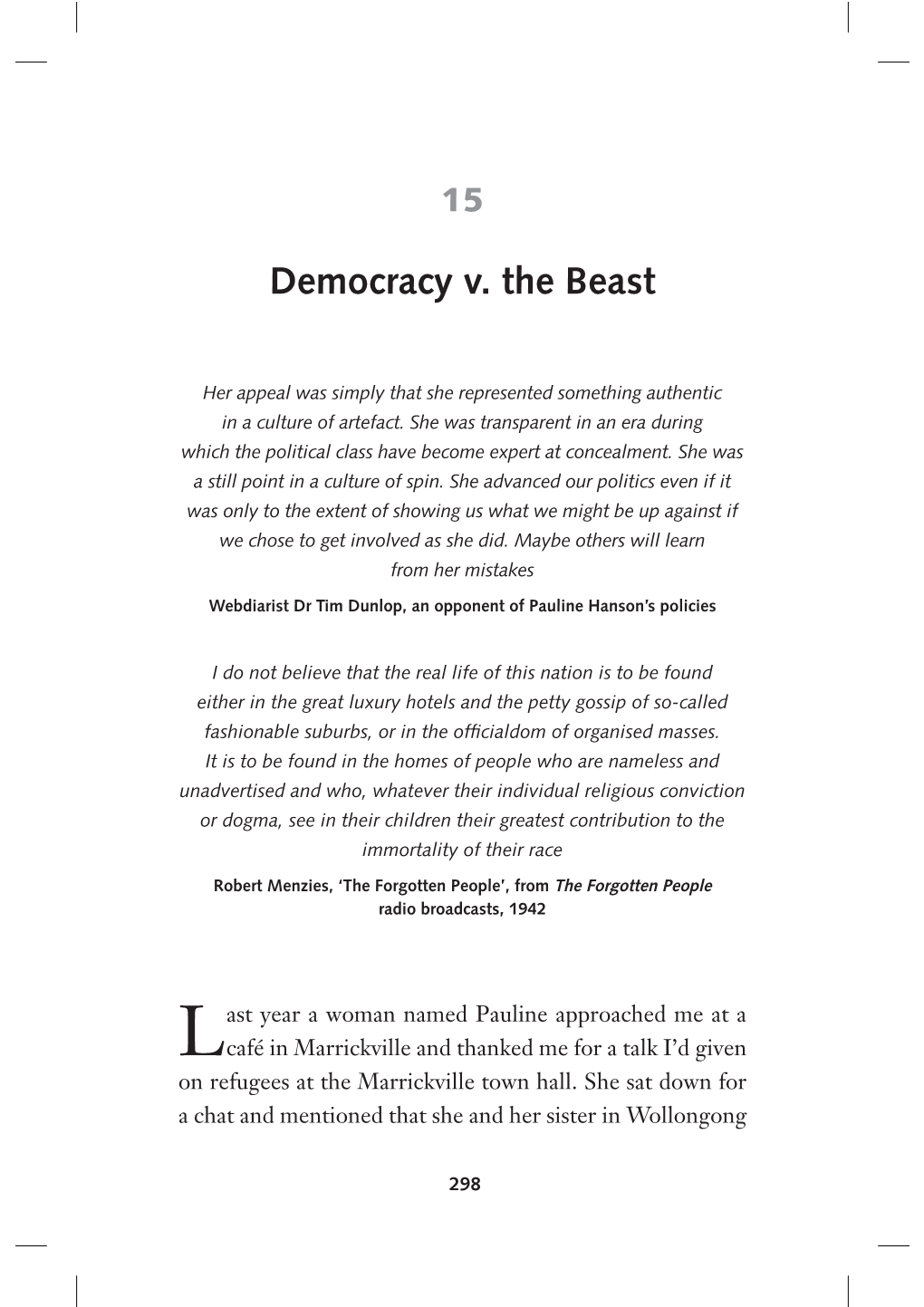 Democracy V. the Beast