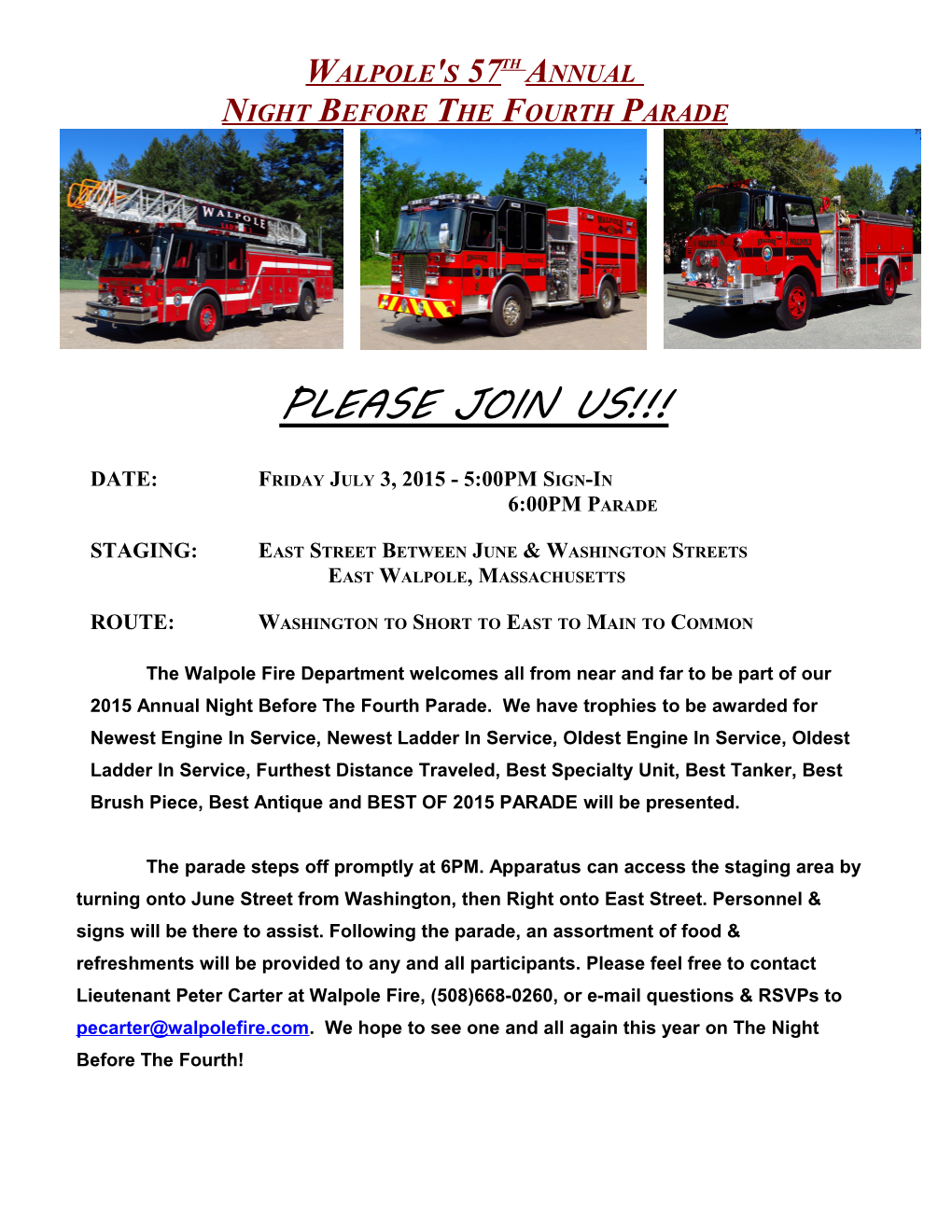 Franklin Fire Parade Committee