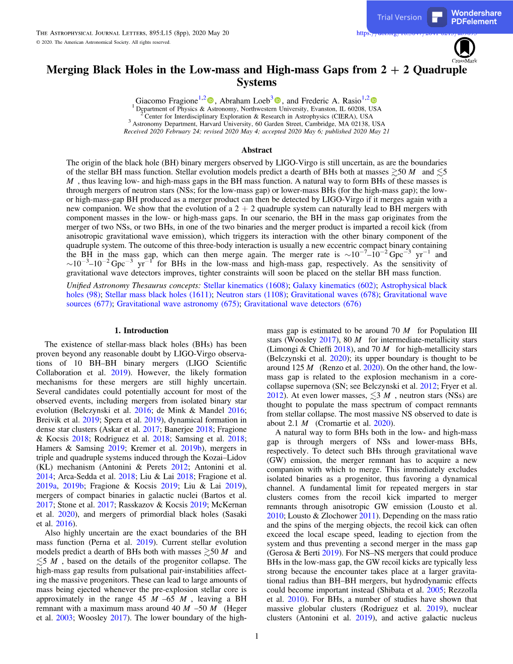 Merging Black Holes in the Low-Mass and High-Mass Gaps from 2 + 2