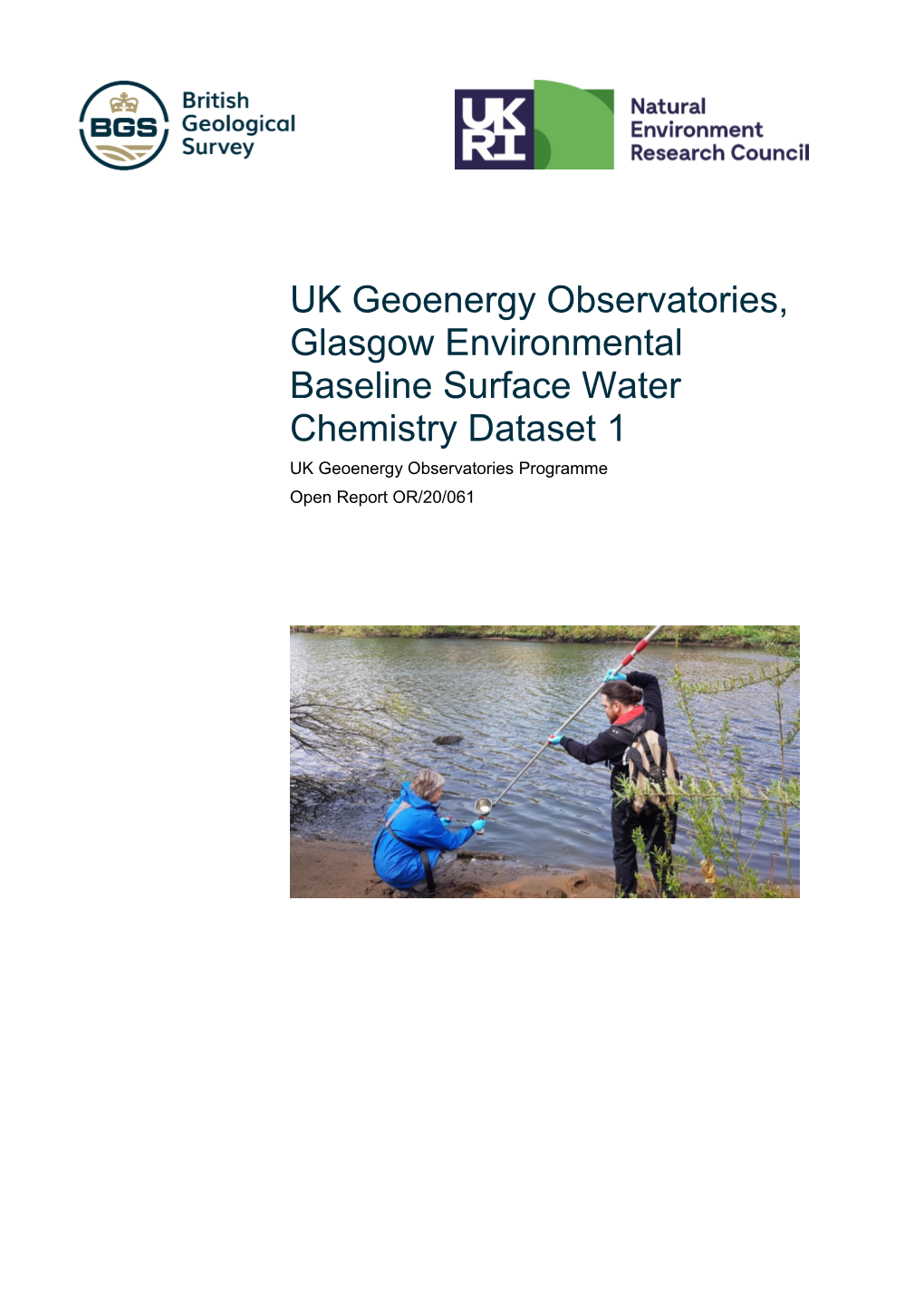 UK Geoenergy Observatories, Glasgow Environmental Baseline Surface Water Chemistry Dataset 1