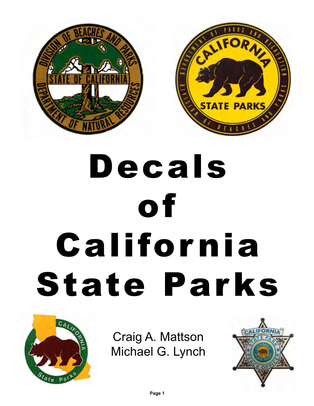 Decals of California State Parks